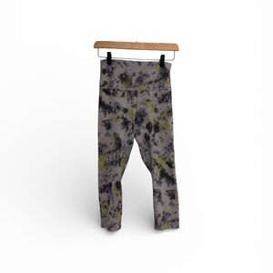 Lululemon Align High Rise Cropped Radial Tie Dye Mauve Grey Yoga Pants Leggings